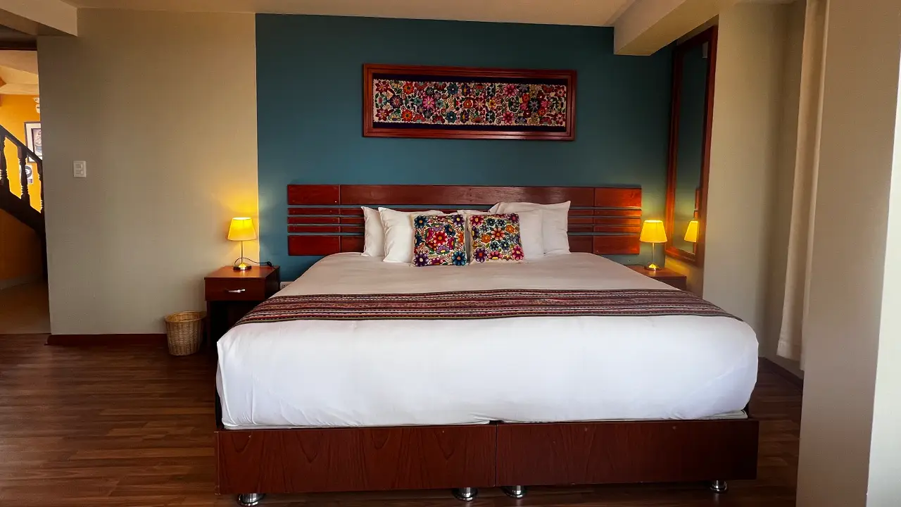 Comfortable common areas with traditional Andean decor